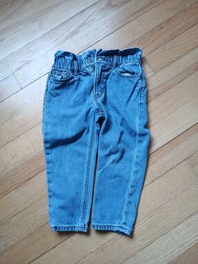 GAP Light Blue Ruffled Elastic Waist Jeans for Kids
